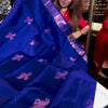 Fantabulous Royal Blue Soft Banarasi Silk Saree With Inimitable Blouse Piece