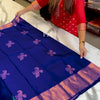 Fantabulous Royal Blue Soft Banarasi Silk Saree With Inimitable Blouse Piece