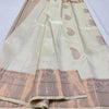 Flaunt Off White Soft Silk Saree With Sumptuous Blouse Piece
