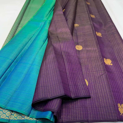 Tantalizing Purple Soft Silk Saree With Effulgent Blouse Piece