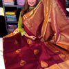 Inimitable Wine Soft Banarasi Silk Saree With Evocative Blouse Piece