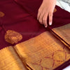 Inimitable Wine Soft Banarasi Silk Saree With Evocative Blouse Piece