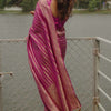 Incomparable Magenta Soft Silk Saree With Resonant Blouse Piece