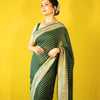 Sumptuous Dark Green Soft Silk Saree With Amiable Blouse Piece