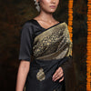 Beautiful Black Soft Silk Saree With Alluring Blouse Piece