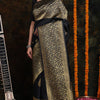 Beautiful Black Soft Silk Saree With Alluring Blouse Piece