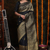 Beautiful Black Soft Silk Saree With Alluring Blouse Piece
