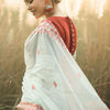 Beleaguer White Cotton Silk Saree With Moiety Blouse Piece