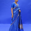 Phenomenal Royal Blue Soft Silk Saree With Lovely Blouse Piece