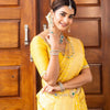 Stunner Yellow Soft Silk Saree With Preferable Blouse Piece