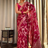 Flaunt Dark Pink Soft Silk Saree With Extraordinary Blouse Piece