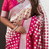 Prominent Dark Pink Soft Silk Saree With Classy Blouse Piece