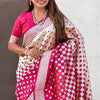 Prominent Dark Pink Soft Silk Saree With Classy Blouse Piece