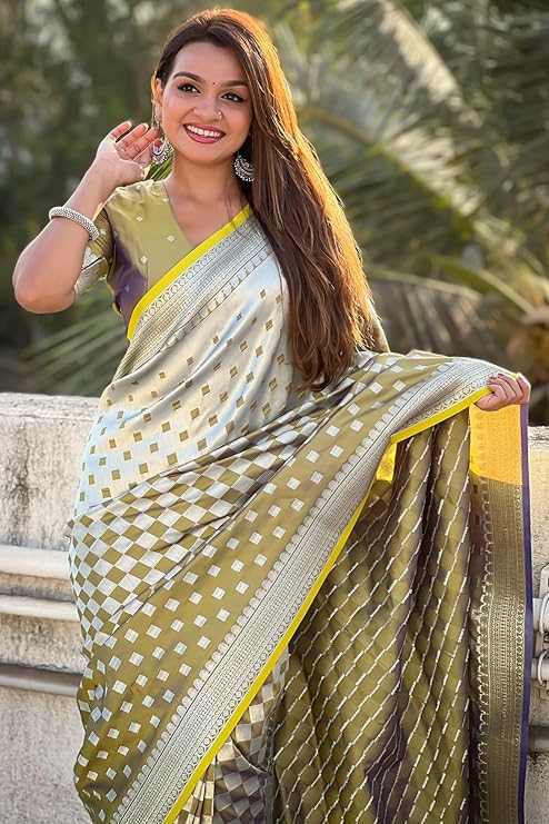 Scrumptious Mustard Soft Silk Saree With Mellifluous Blouse Piece
