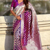 Rhapsodic Purple Soft Silk Saree With Engrossing Blouse Piece