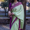 Whimsical Sea Green Soft Silk Saree With Fantabulous Blouse Piece