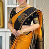 Vestigial Mustard Soft Silk Saree With Adorable Blouse Piece