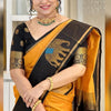 Vestigial Mustard Soft Silk Saree With Adorable Blouse Piece