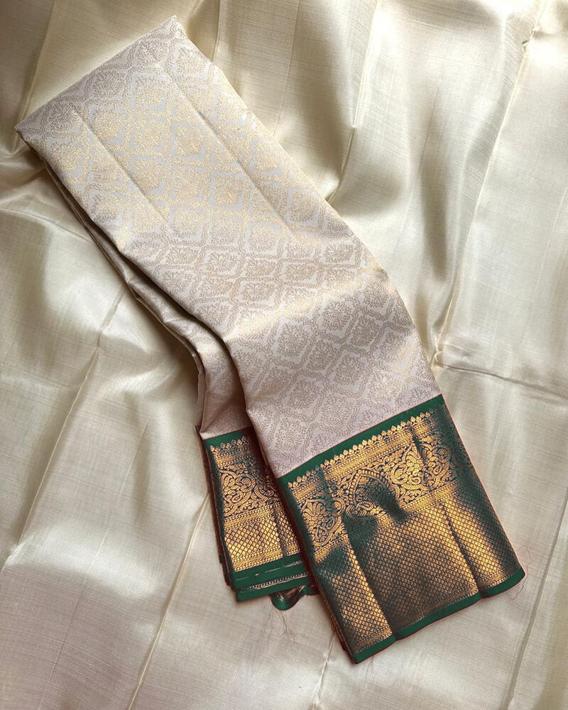 Susurrous Beige Soft Silk Saree With Jazzy Blouse Piece