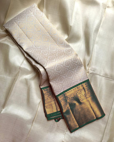 Susurrous Beige Soft Silk Saree With Jazzy Blouse Piece