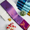 Incredible Lavender Soft Banarasi Silk Saree With Staggering Blouse Piece