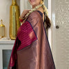 Entrancing Maroon Soft Silk Saree With Surpassing Blouse Piece