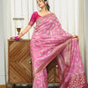Conflate Baby Pink Soft Silk Saree With Prodigal Blouse Piece