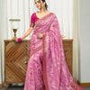 Conflate Baby Pink Soft Silk Saree With Prodigal Blouse Piece