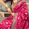 Posh Dark Pink Soft Silk Saree With Exuberant Blouse Piece
