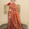 Classy Orange Soft Silk Saree With Piquant Blouse Piece