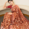 Classy Orange Soft Silk Saree With Piquant Blouse Piece