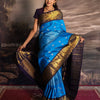 Majestic Firozi Soft Silk Saree With Luminous Blouse Piece