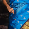 Majestic Firozi Soft Silk Saree With Luminous Blouse Piece