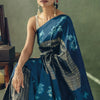 Ravishing Blue Soft Silk Saree With Angelic Blouse Piece