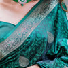 Dalliance Dark Green Soft Silk Saree With Engaging Blouse Piece