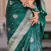 Dalliance Dark Green Soft Silk Saree With Engaging Blouse Piece