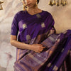 Phenomenal Purple Soft Silk Saree With Engrossing Blouse Piece