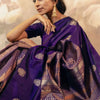 Phenomenal Purple Soft Silk Saree With Engrossing Blouse Piece