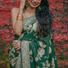 Gorgeous Green Soft Silk Saree With Elegant Blouse Piece