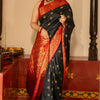 Trendy Black Soft Silk Saree With Classy Blouse Piece