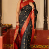 Trendy Black Soft Silk Saree With Classy Blouse Piece