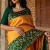 Outstanding Yellow Soft Silk Saree With Flattering Blouse Piece