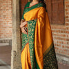 Outstanding Yellow Soft Silk Saree With Flattering Blouse Piece