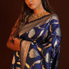 Refreshing Blue Soft Silk Saree With Twirling Blouse Piece
