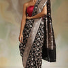 Flaunt Black Soft Silk Saree With Radiant Blouse Piece
