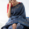 Fancifull Blue Soft Silk Saree With Gleaming Blouse Piece