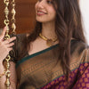 Adorning Purple Soft Silk Saree With Flattering Blouse Piece