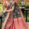 Amazing Black Soft Silk Saree With Staring Blouse Piece