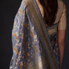 Admirable Grey Soft Silk Saree With Denouement Blouse Piece