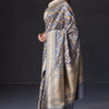 Admirable Grey Soft Silk Saree With Denouement Blouse Piece